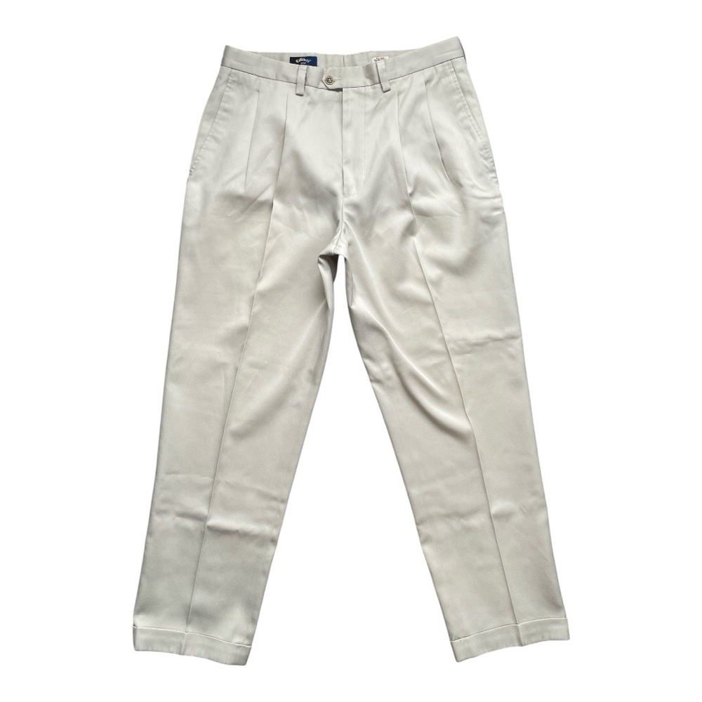 Callaway Pleated Pants, Khaki, Size 35 x 32